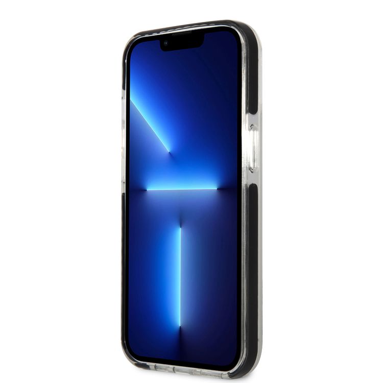 Karl Lagerfeld Shockproof TPE Karl & Choupette Case with Black Outline compatible with iPhone 13 Pro - White