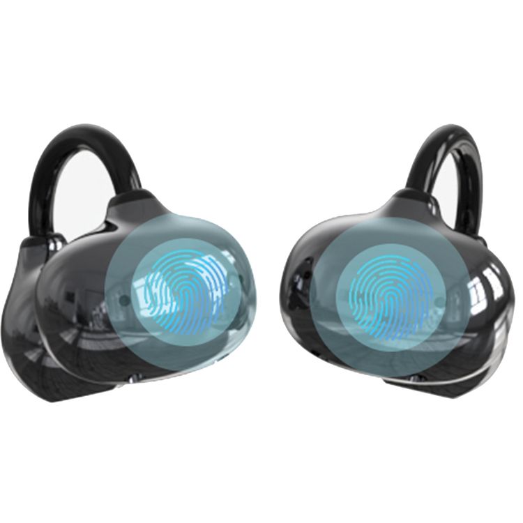 Green Lion Malibu Wireless Earbuds with Voice Assistant, Lightweight Design, Clear Voice Calls, Open-Ear Audio, Bluetooth Version 6.0, 180 Days standby Time, Up to 12 Hours Playtime, Type-C Charging Port, Smart Touch Control - Black