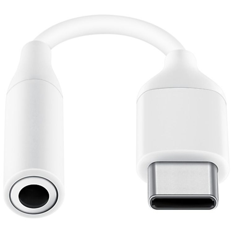 Samsung USB-C to 3.5mm Headphone Jack Adapter with Ultra High Quality Audio, 24bit/192kHz, 100dB SNR, Compatible with Galaxy Note 10 / 10+ & Other Devices - White