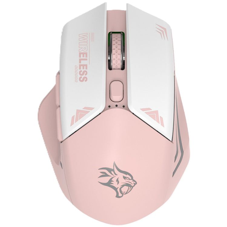 Porodo Gaming Wireless Mouse, 3 Levels DPI, 10m Wireless Range, Power Saving Technology, Mac & Windows Compatible - Pink