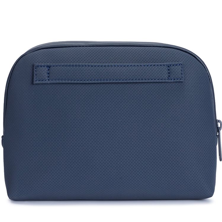 Porodo Geneva Tech Accessory Pouch with Easy-to-Carry Handle, 1L Capacity, PU Material, Zipper Closure, Water Resistant, Spacious Compartment, Cable Organizer - Blue