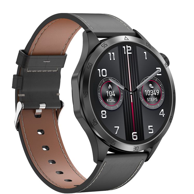 ساعة جرين ليون أوبتيما الذكية مع تقنية البلوتوث إصدار 5.0، وضع الرياضات المتعددة، مكالمات بلوتوث، مستوى مقاومة الماء IP68، وظيفة ChatGPT، واجهة الساعة Al - باللون الأسود.