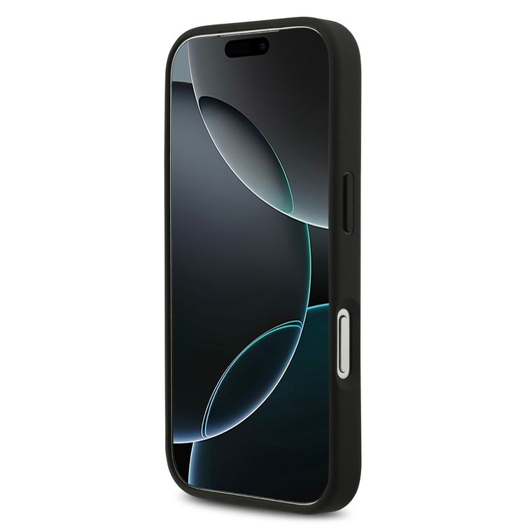 BMW PU Leather Case with Perforated Stripes & Metal Logos for iPhone 17 Pro Max, MagSafe Compatible, Sustainable Packaging, Drop Protection, Slim Profile, Easy Snap-On Design - Black / Blue