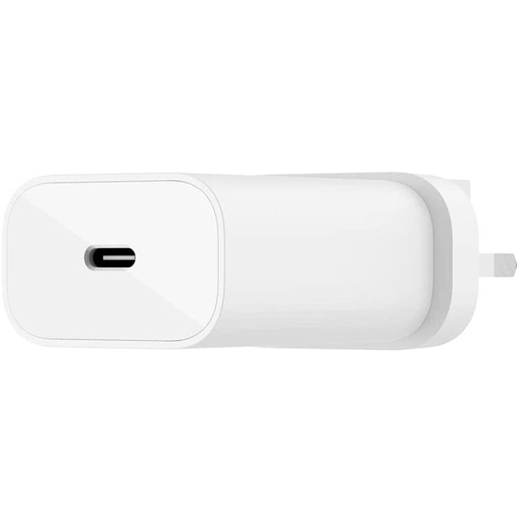 Belkin USB-C PD 3.0 PPS Wall Charger 25W + USB-C to Lightning Connector Cable, fast charger - White