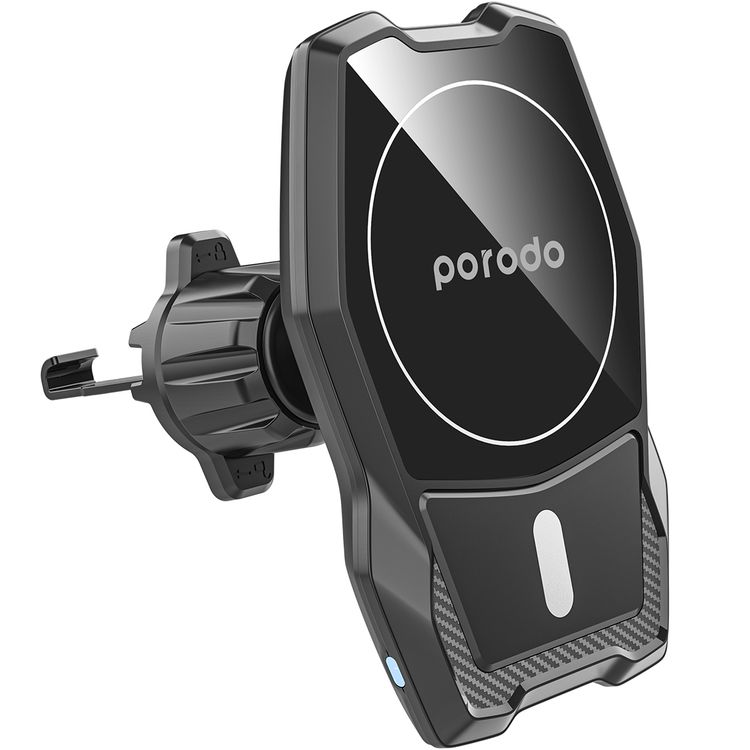 Porodo Magsafe Wireless Car Mount Dual Stand Combo 15W - Black