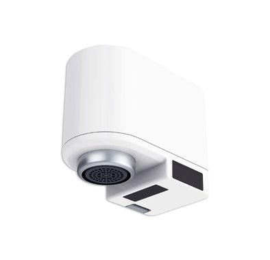 محول صنبور شاومي شياودا بدون لمس ، بالحث التلقائي بالأشعة تحت الحمراء للمطبخ والحمام موفر للمياه ومحول مستشعر الحركة للحماية من تدفق المياه ، سهل التركيب ، أبيض