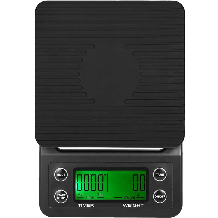 Green Lion G-40 Coffee Maker Set with Manual Grinder, Glass Dripper, Coffee Spoon, Timer Scale - Black