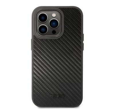 Tumi HC Aluminium Carbon Pattern Case For iPhone 14 Pro - Black