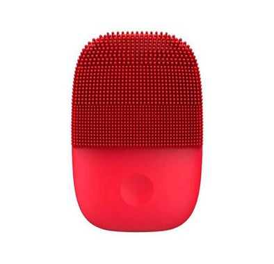 inFace Waterproof Electric Sonic Face Brush with Up to 4 Hours Working Time, Dual Sonic Technology, 300mAh Battery Capacity, Up to 6000 Vibrations per Minute - Red