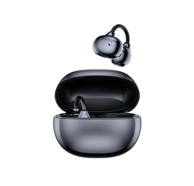 سماعات الأذن اللاسلكية Green Lion Salvador مع تصميم كلپ-أون، تحكم باللمس، شحن USB-C، مكالمات صوتية واضحة، إصدار بلوتوث 6.0، وقت شحن ساعتين، حتى 16 ساعة من وقت التشغيل، تثبيت آمن - رمادي