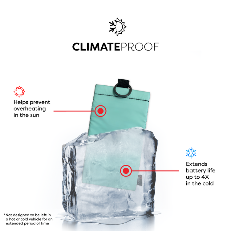 Phoozy Apollo II Series AntiMicrobial Thermal Mobile Phone Case Capsule, Shock & Drop Protection Cover, Insulated Ultra-Slim Germ, Extends Battery Life - Mint