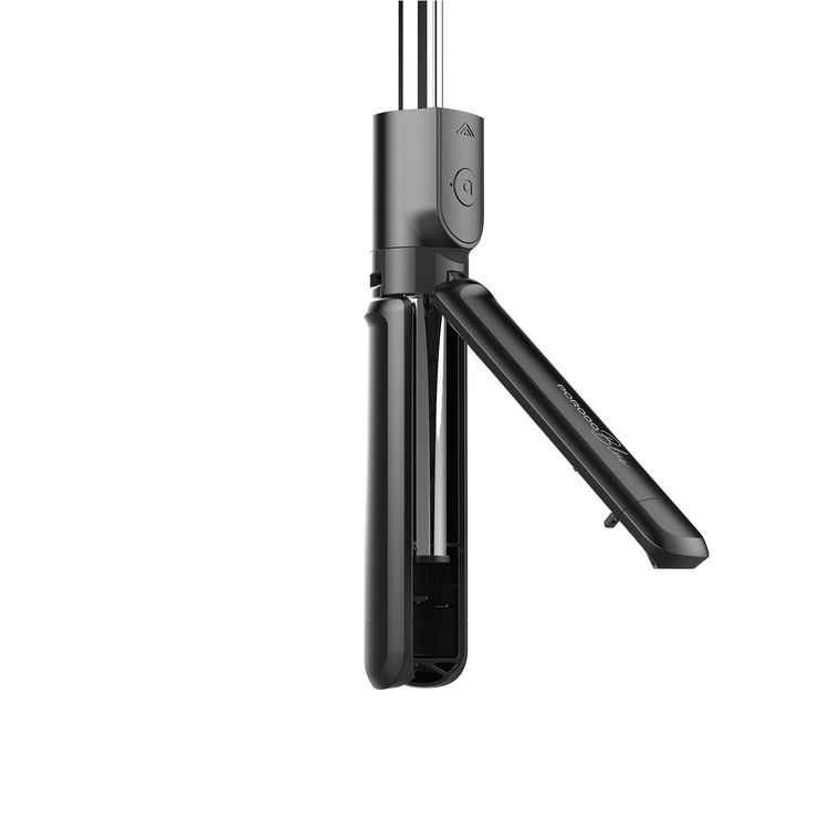 Porodo Blue FlexiTripod Selfie Stick with Foldable Tripod, Wireless Remote Shutter, 360° Rotation, 4.0 Bluetooth Version, 10m Wireless Range, Stainless Steel Material - Black