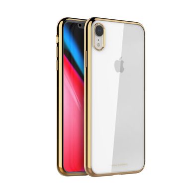 Viva Madrid Glaxo Flex Back Case Compatible for iPhone Xr (6.1") Anti-Scratch, Easy Access to All Ports, Drop Protection Cover Suitable with Wireless Chargers - Champagne Gold