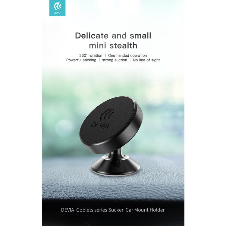 Devia Goblets Series Sucker Car Mount Holder - Black