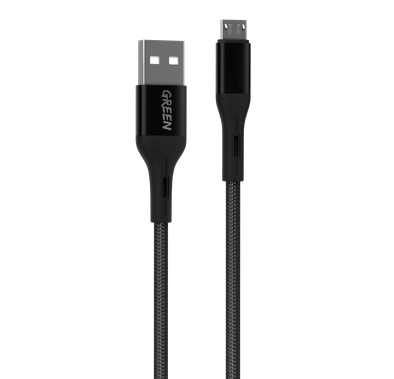 Green Lion Charging Cable, Braided USB-A to Micro USB Cable 2A, Data Charing Line USB Cords, Fast Charger Cable, Ultra-Fast Sync Charge Cable, Over-Current Protection
