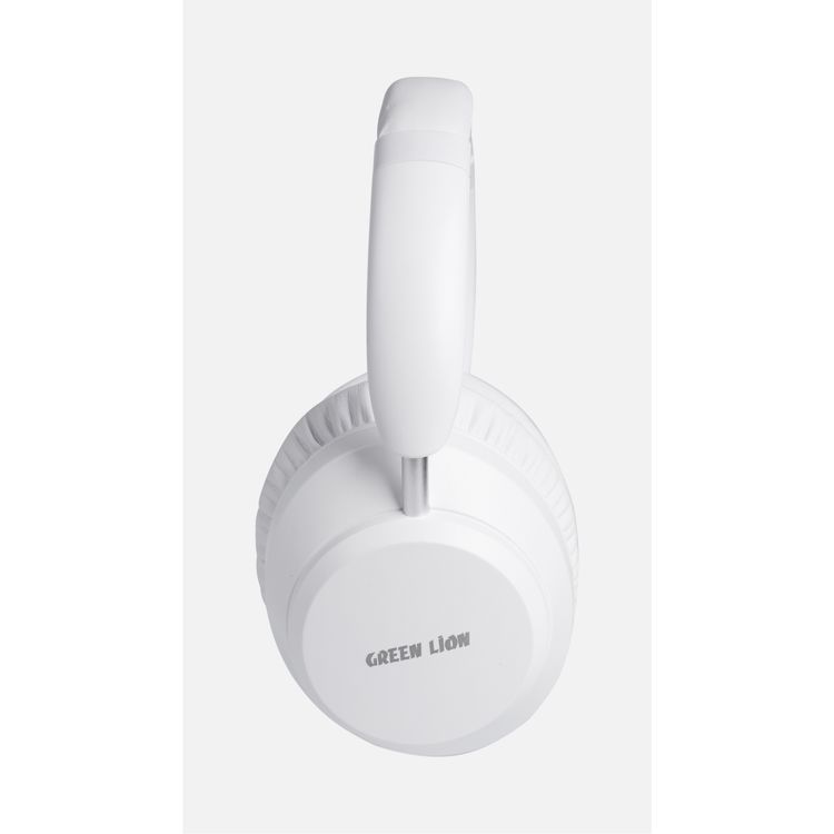 Green Lion Santiago Wireless Headphones, 300mAh Battery Capacity, 24 Hours Play Time, 2.5 Hours Charging Time, 10m Transmission Distance, Built-in Microphone - White
