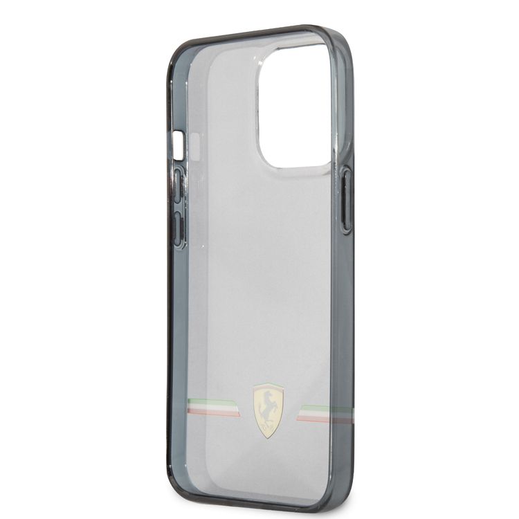 CG MOBILE Ferrari Transparent Case Italia Wings Print Logo Compatible for iPhone 13 Pro Max (6.7") Scratches Resistant, Easy Access to All Ports