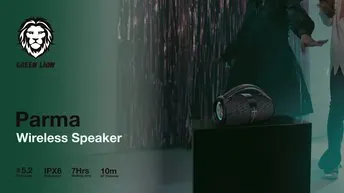 Green Lion BoomBeats Wireless Speaker, IPX6 Waterproof, 6000mAh Battery Capacity,  6-7 Hours Play Time, RGB Light, JL 5.2 Bluetooth Version
