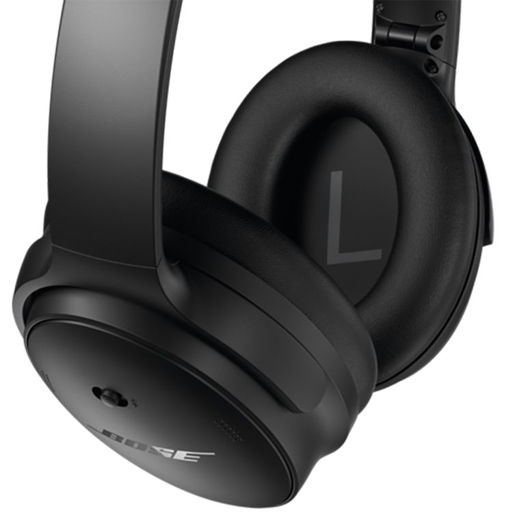 Bose QuietComfort Wireless Headphones with Bluetooth & AUX Connection, Up to 24 Hours Battery Life, Active Noise Cancellation, High-Fidelity Audio, Water Resistant - Black