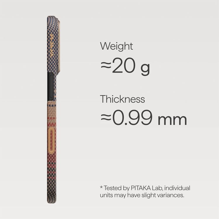 Pitaka Ultra-Slim Case for iPhone 17 Pro Max with MagSafe Compatibility, Scratch protection, Ultra-Slim, PitaTap, Lightweight Design - Sunset