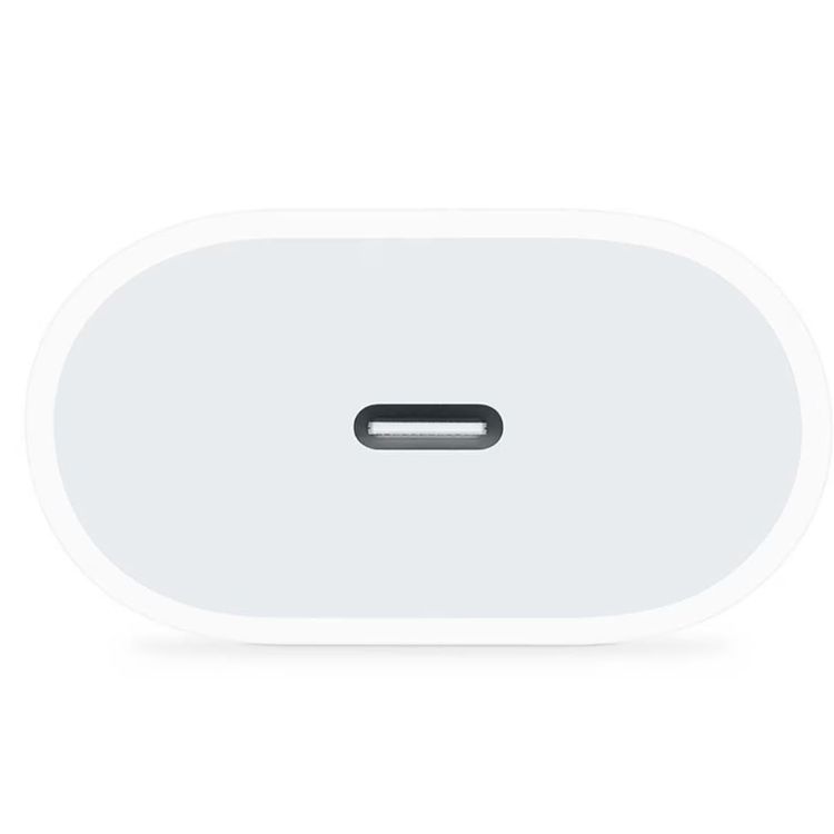 Apple 20w USB-C Interface Power Adapter, 2 pin EU, Fast Charging, 0% to Over 50% in Just 30 Minutes - White