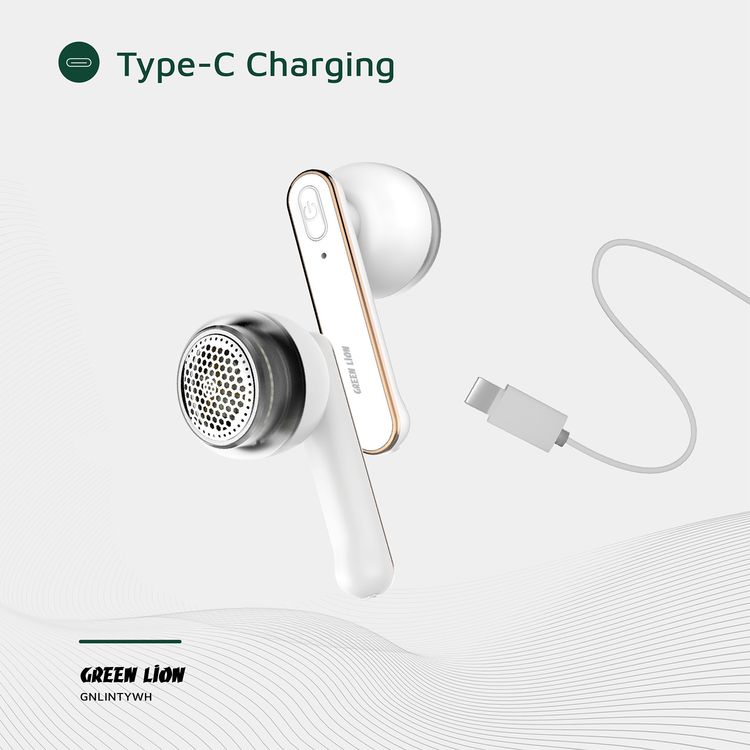 Green Lion Lint Y Lint Remover with 6-Blade Motor, 1 Gear Speed, 500mAh Battery, 45 Minutes Working Time, LED Indicator, 3W Power, 30mL Lint Container, Safety Protection, Travel-Friendly - Black