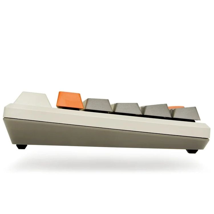 Durgod Fusion Wireless Mechanical Keyboard 65% Layout Doubleshot PBCherry Profile, Bluetooth 5.0, compatibility with Mac & Windows, USB Type C, Brown Switch - Gray/White/Orange