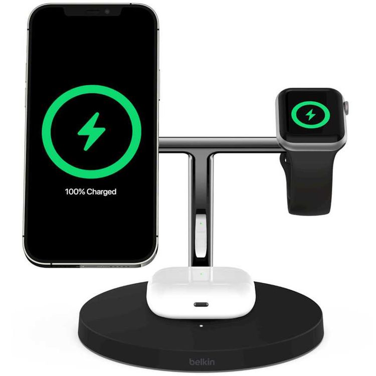 Wireless Charger Belkin WIZ009MYBK 3-in-1 Wireless Charger - Black