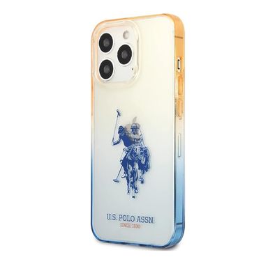 USPA PC/TPU Case with Dyed Bumper & Horse Logo iPhone 14 Pro Compatibility - Orange