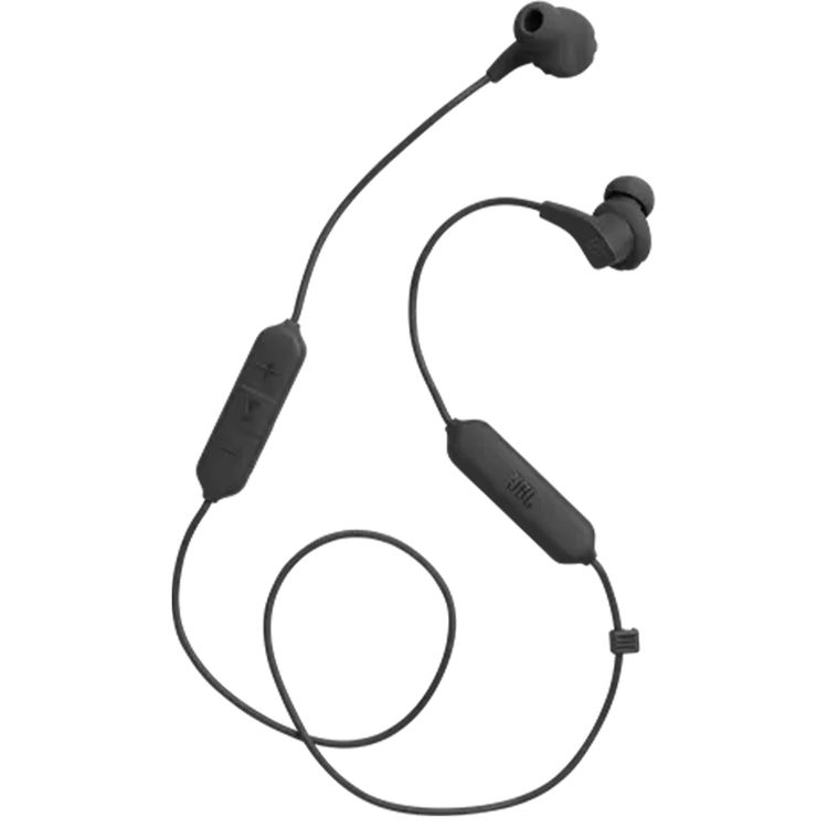 سماعات JBL Endurance Run 2 الرياضية اللاسلكية، IPX5، بلوتوث 5.0، ميكروفون مدمج، جهاز تحكم عن بعد في الكابل - أسود
