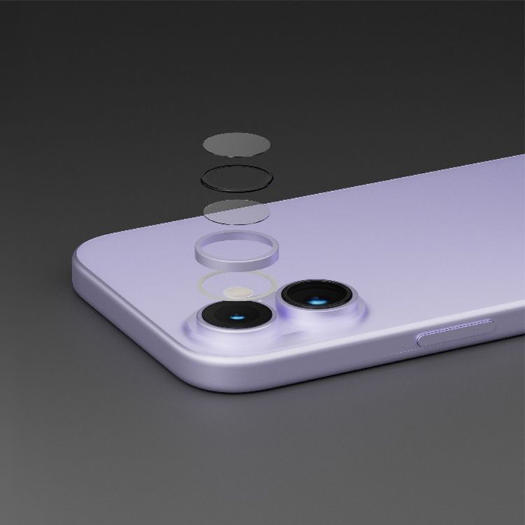 Levelo LucentDuo Camera Lens Protector with 99%  Transmittance for iPhone 17, Anti-Fingerprint, Anti-Scratch, Double-Sided AR Glass, Oleophobic Coating, Multi-Layer Protection, Strong Adhesive - Light Purple