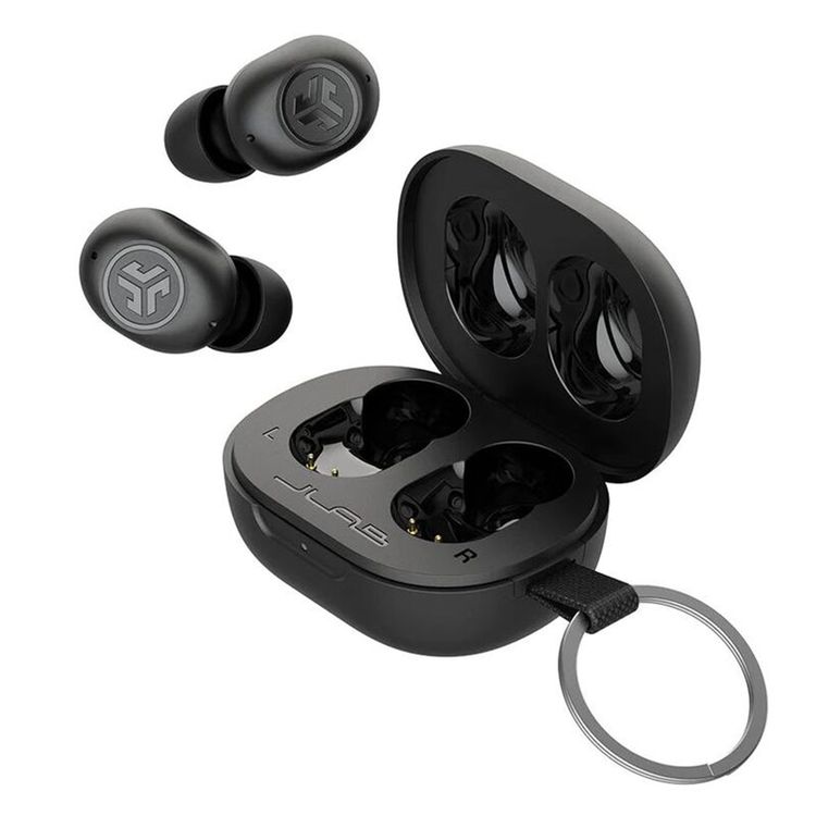 JLab JBuds Mini True Wireless Earbuds, Noise-Canceling, Quick Charge, Splashproof, 15 Minutes of Fast Charging Time, 20 Hours Total Playtime - Black