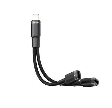 Porodo Lightning Connector Audio And Charge Adapter - Bla...