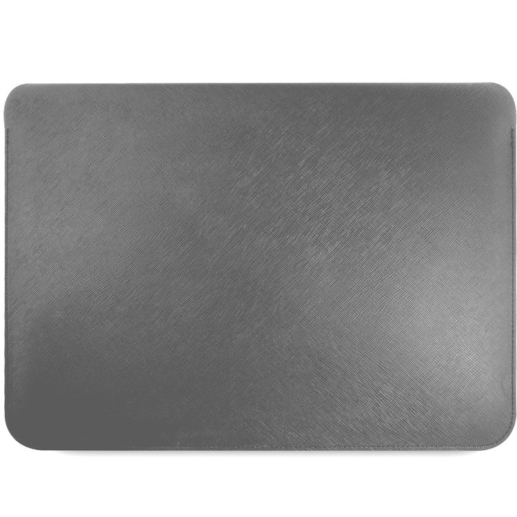 Karl Lagerfeld Saffiano Ikonik Karl Computer Sleeve Compatible for a 16-inch notebook / tablet, Slim Lightweight Portable Storage Bag, Protective Case Cover - Silver