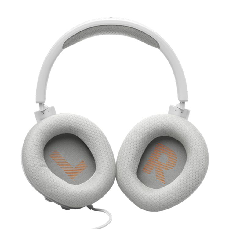 JBL Quantum 100M2 Wired Over-ear Gaming Headset, Lightweight & Compact Design, Memory Foam with Fabric Ear Cushions Material, 1.2m Cable Length, 40mm  Driver Size - White