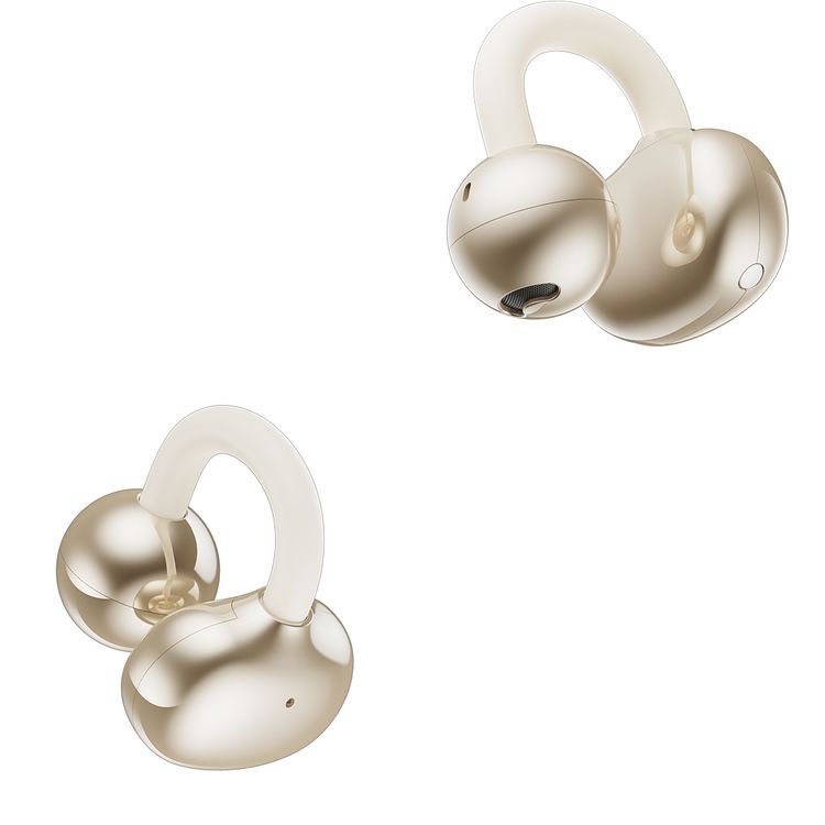 سماعات الأذن Green Lion Sonix Clip مع إلغاء الضوضاء البيئية، حتى 6 ساعات من التشغيل، نطاق نقل 10 أمتار، تصنيف مقاومة الماء IPX5، تحكم باللمس - لون كريمي