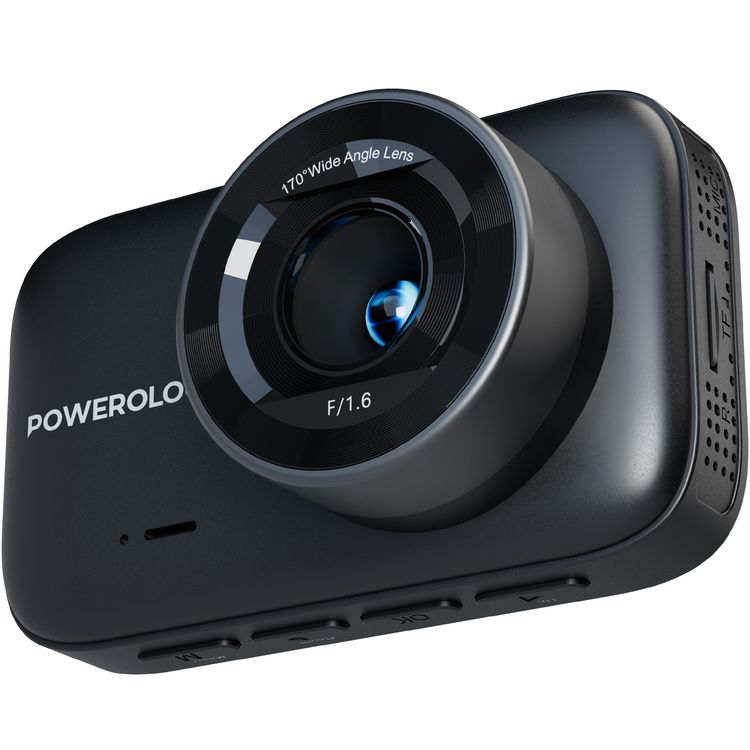 Powerology Dash Camera 4K Ultra With High Utility Built-in Sensors - Black