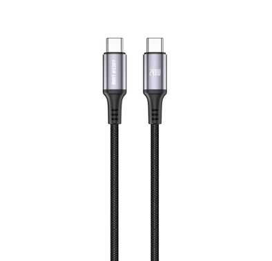 Green Lion USB-C to USB-C Cable with  1m Cable Length, Braided Cable, 240W Ultra-Fast Charging, Charge & Sync, 480 Mbps Transfer Speed, Secure & Safe - Black 