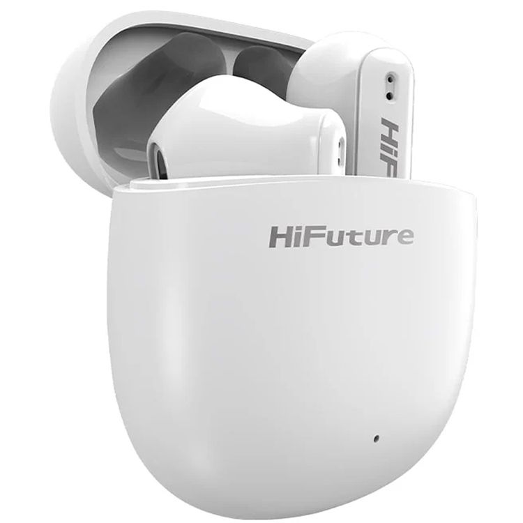 HiFuture ColorBuds 2 with Smart Touch Controls, Up to 20 Hours Play Time, Light & Perfect Fit, Superior Talking Quality, Stable Connection, Matte Finish, Soft Bass Sound - White