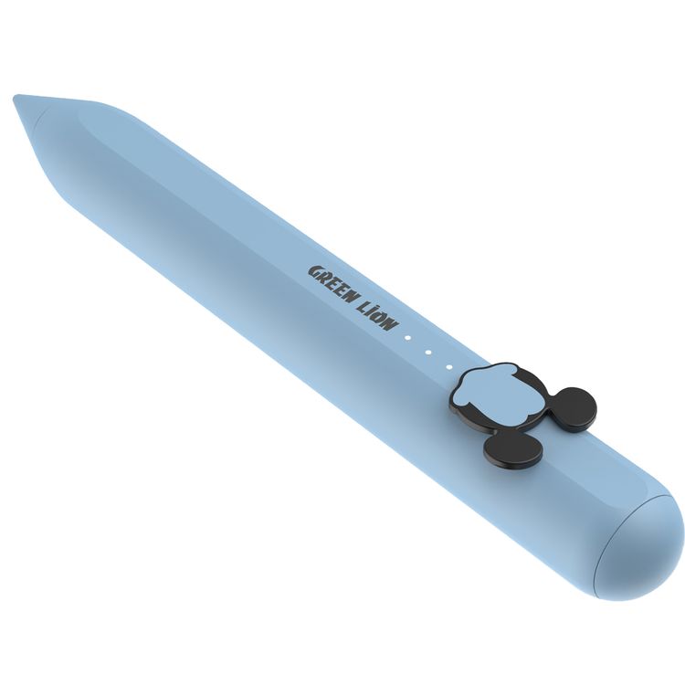 Green Lion Kids Pro Active Stylus Pen with Battery Level Indicator, USB-C Charging Port, Up to 8 Hours Usage Time, Advanced Tilt Sensitivity, Palm Rejection, 100mAh Battery, Auto Power-Off Function - Blue