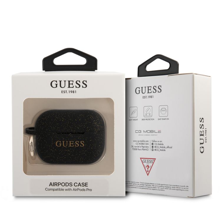 جراب سي جي موبايل من غيس من السيليكون اللامع مع حلقة متوافقة مع ايربودز برو ، مقاوم للخدش والسقوط ، غطاء واقٍ من السيليكون ومقاوم للغبار والامتصاص مناسب مع الشواحن اللاسلكية المرخصة رسميًا