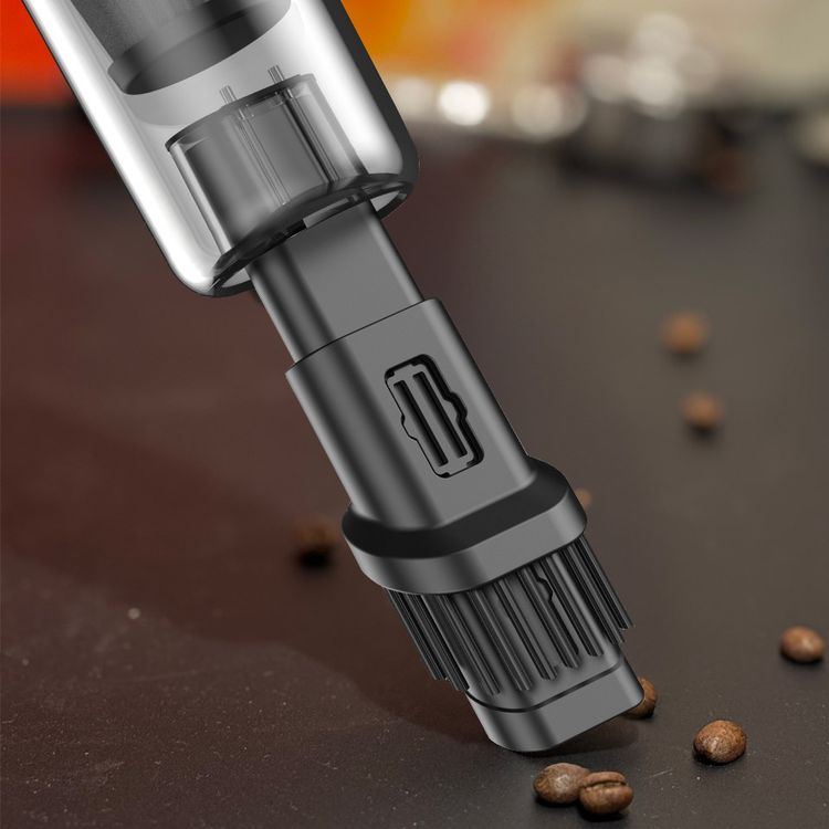 LePresso Espressovac Portable Vacuum Cleaner with Multiple Attachments, 2500mAh Battery, 17-Minute Run Time on High Mode, 75dB Noise Level, Compact & Lightweight Design - Black