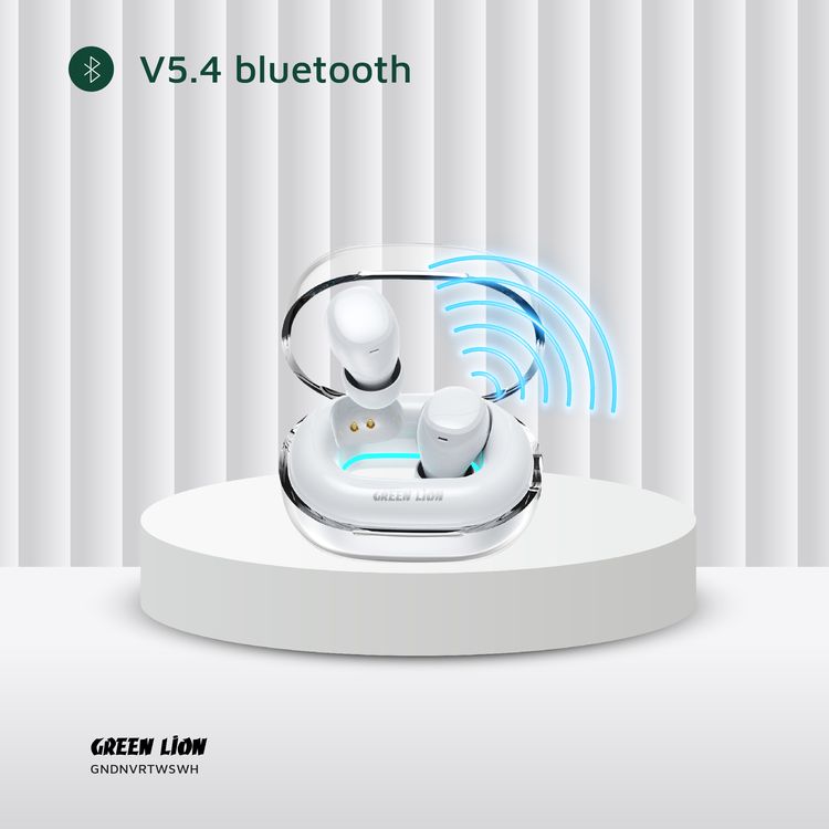Green Lion Denver True Wireless Earbuds with IPX4 Waterproof, Voice Assistant, In-ear Comfort, Dual-Mic, Touch Control, 3 Hours Playtime - White