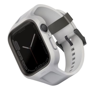 Uniq Monos 2-in-1 Strap with Hybrid Case for Apple Watch - Chalk Grey