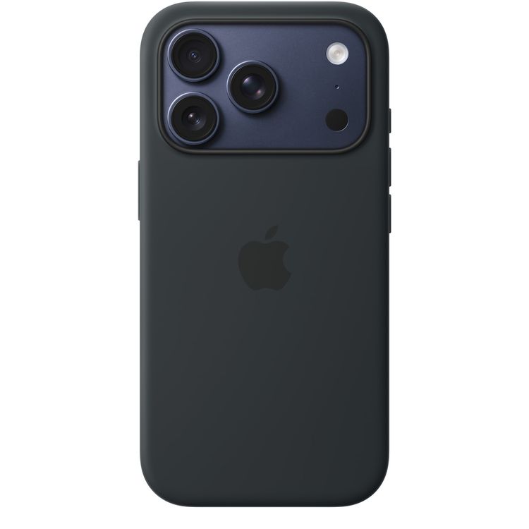 Apple iPhone 17 Pro Silicone Case with MagSafe, Anti-Scratch, Drop Protection, Soft Microfiber Lining, Built-in Powerful Magnets - Black