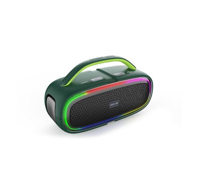 Green Lion Beam Plus Wireless Speaker with 100W Total Power, AUX/USB/TF Input Ports, 15000mAh Battery Capacity, 8 Hours Play Time, 1×Wireless Microphone - Green