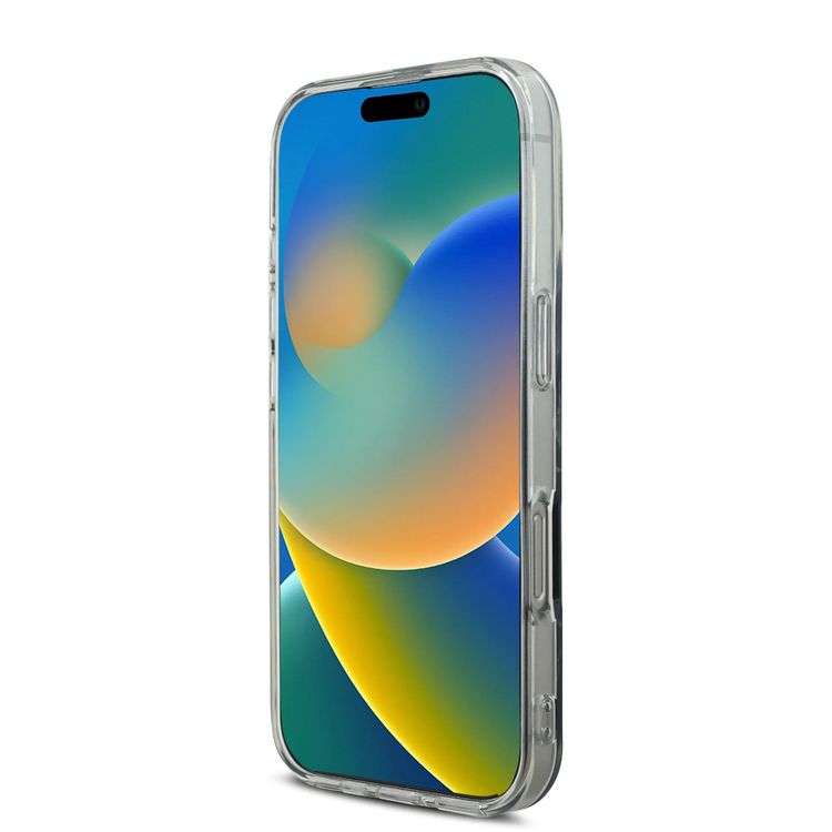 Guess Magsafe IML Hard Case with Marble Design for iPhone 16 Pro Max, Comfortable Grip, Easy Snap-On, Precise Port Cutouts - Black