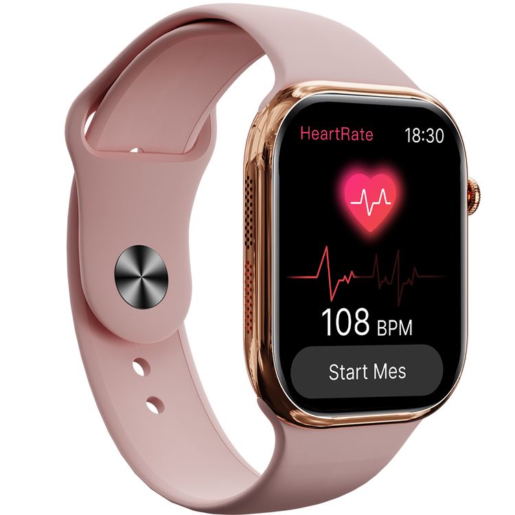 Green Lion Ultimate 41 Smart Watch with Smart Health Tracking, Dynamic Island, Bluetooth Calling, Gesture Operation, Wide-View Display, Sleep Tracking, Crystal Clear Calls on Your Wrist, 3D Animated Interface, Wellness Insights, Multi-Sport Tracking Modes, Bluetooth Version 5.4 - Rose Gold