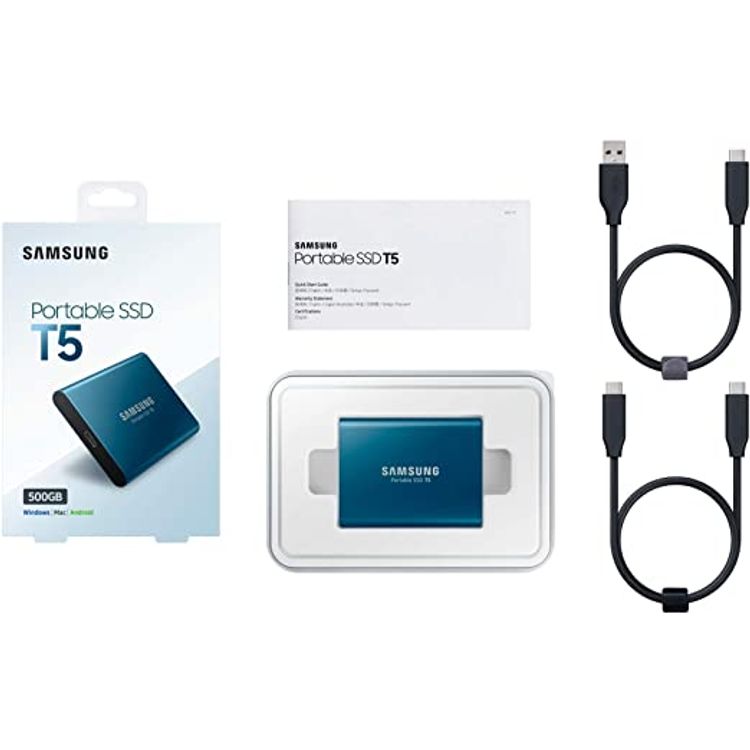 Samsung 500GB T5 Portable USB 3.1 External SSD Drive