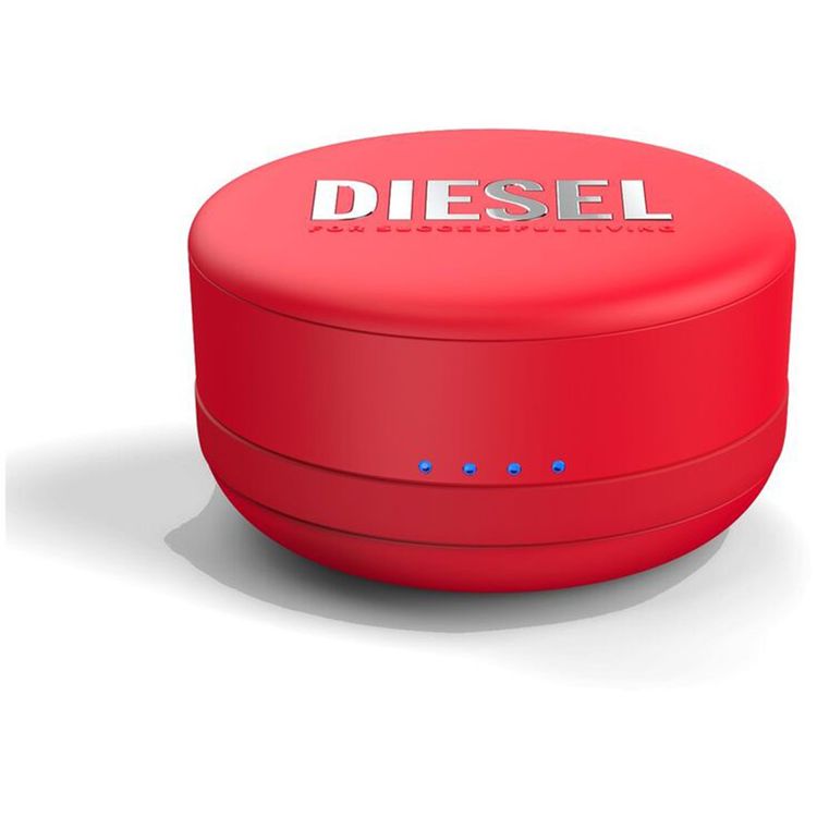 Diesel True Wireless Earbuds, Multi-Functional Button, 32 Hours Total Playtime, In-Ear Only, Multi-Functional Button, Mono and Stereo - Red